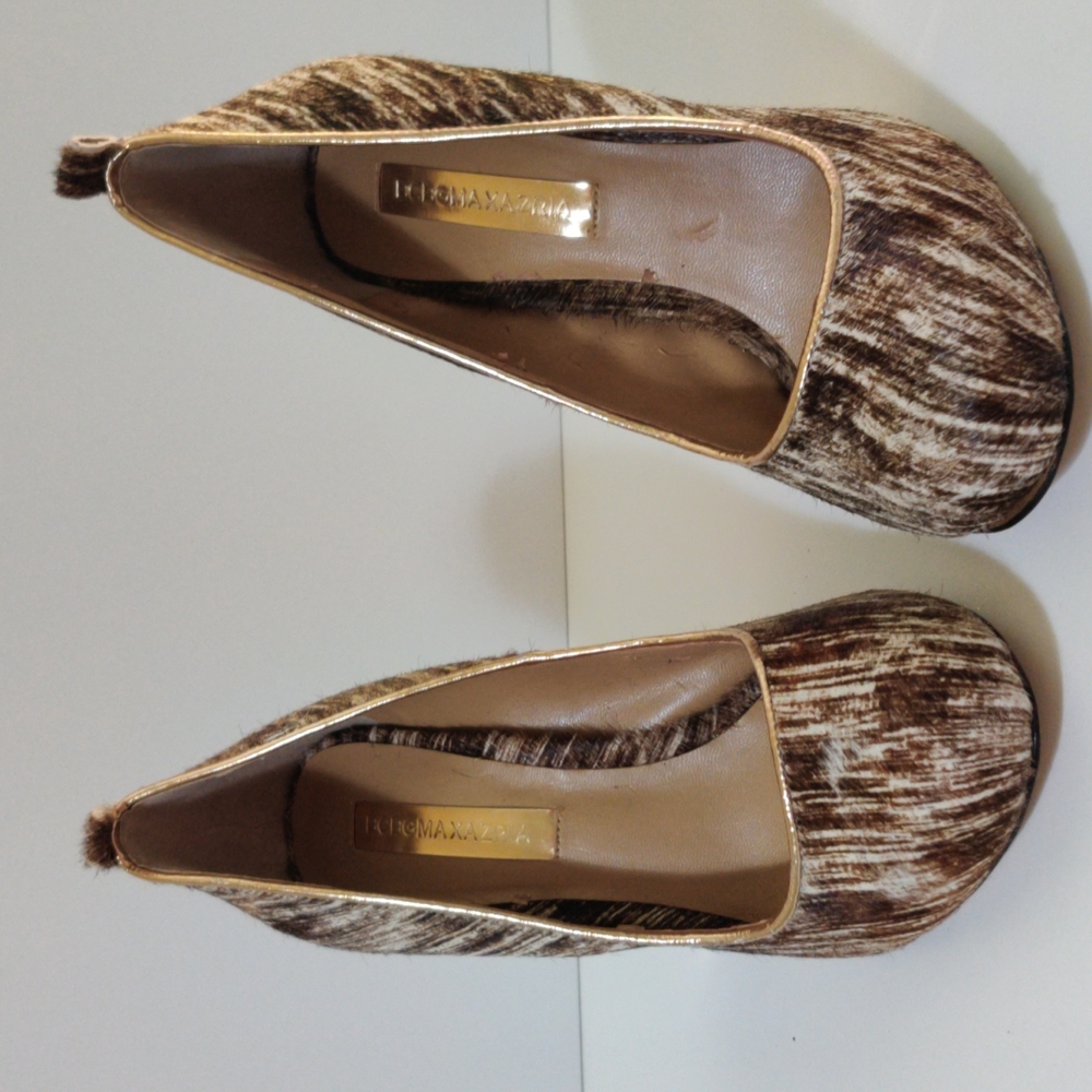 BCBG MAXAZRIA Real Calf size 6B Gold mirror heel